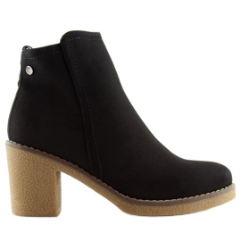 Bottines noires à talons 7B670 Noir le noir