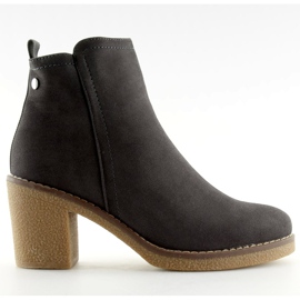 Gris Bottines à talons 7B670 Gris