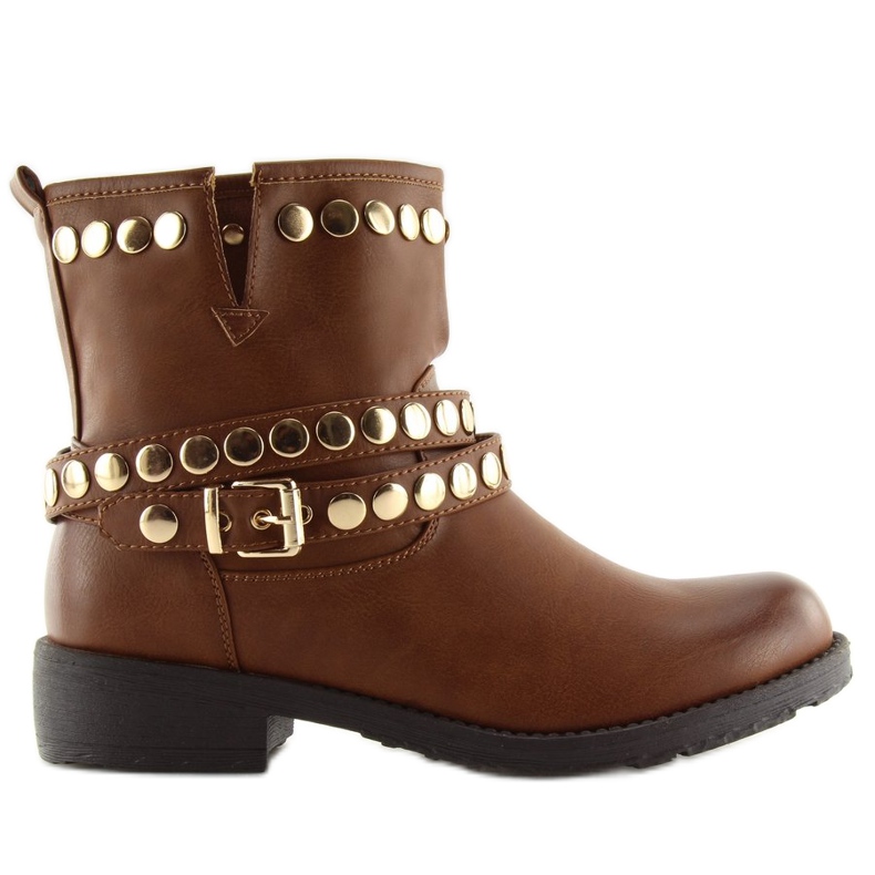 Bottes militaires marron A89811 Camel brun
