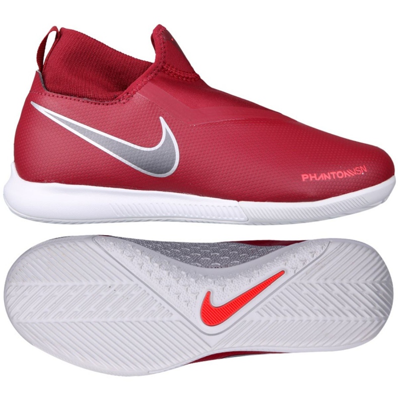 Chaussures d'intérieur Nike Phantom Vsn Academy Df Ic Jr AO3290-606 rouge rouge