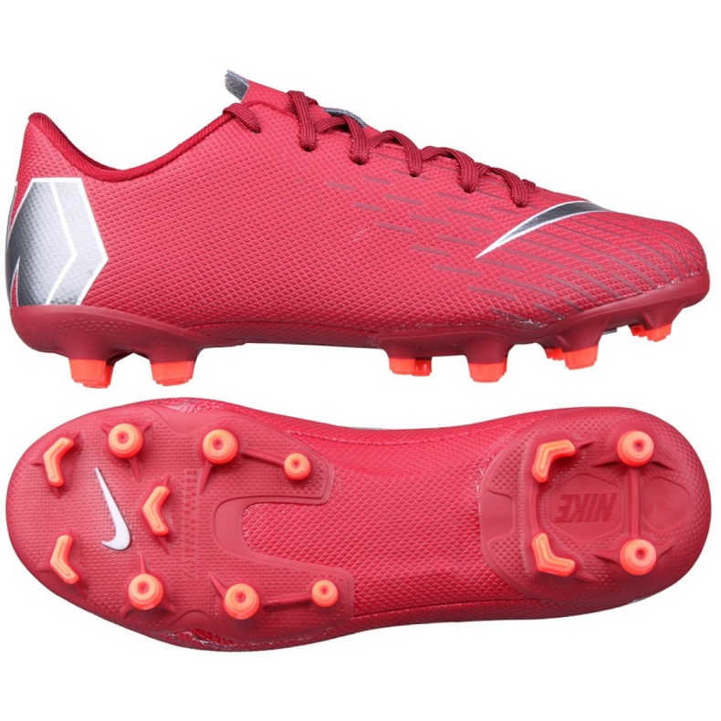 Chaussures de football Nike Mercurial Vapor 12 Academy Gs Mg Jr AH7347-606 rouge rouge