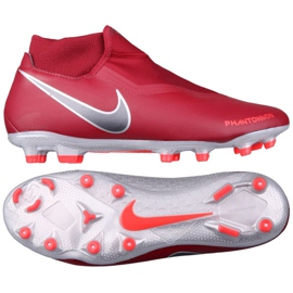 Nike Phantom Vsn Academy Df Fg M AO3258-606 chaussures de football rouge rouge