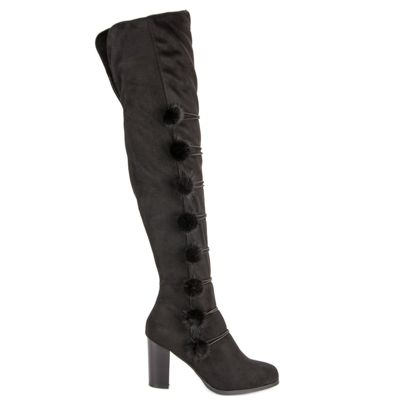Bottes de mousquetaire élégantes le noir