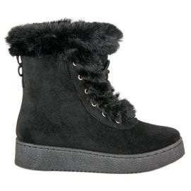 Bottes de neige nouées noires