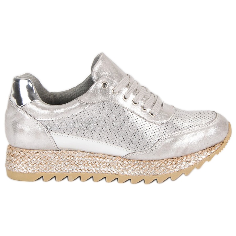Bestelle Espadrilles baskets nouées gris