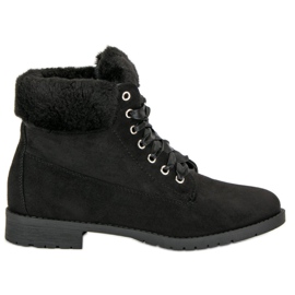Seastar Bottes nouées en daim noir