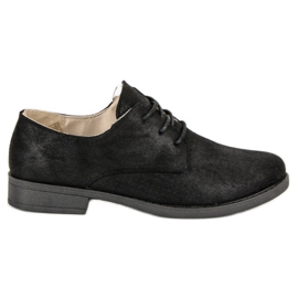 Chaussures nouées confortables le noir
