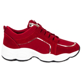Vices pour chaussures de sport en daim rouge