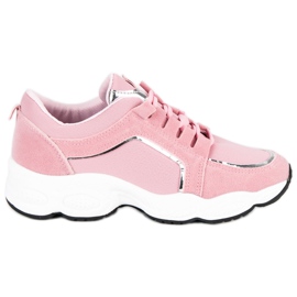 Vices pour chaussures de sport en daim rose
