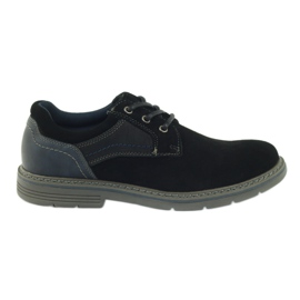 McKey Chaussures en daim pour hommes 285 noir bleu marine