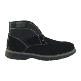 McKey Bottines à lacets homme en daim 284 noir