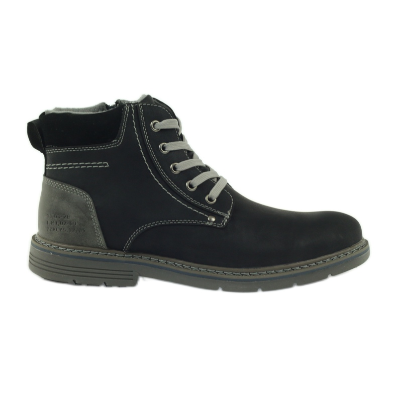McKey Bottines noires à lacets homme 288 le noir gris