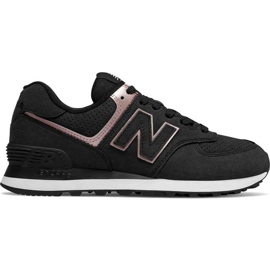 New Balance Wl574nbk Black With Champagne Metallic noir