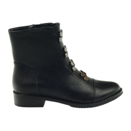 M.Daszyński Bottines noires Jodhpur boots SA62