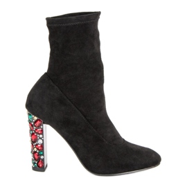 Vices Bottines en daim élégantes le noir