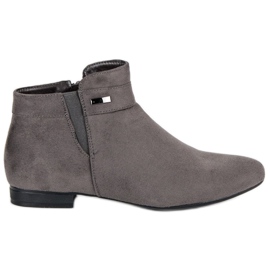 Vinceza Bottines plates grises Vinceza Bottines plates grises