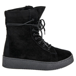 Bello Star Bottes de neige en daim le noir