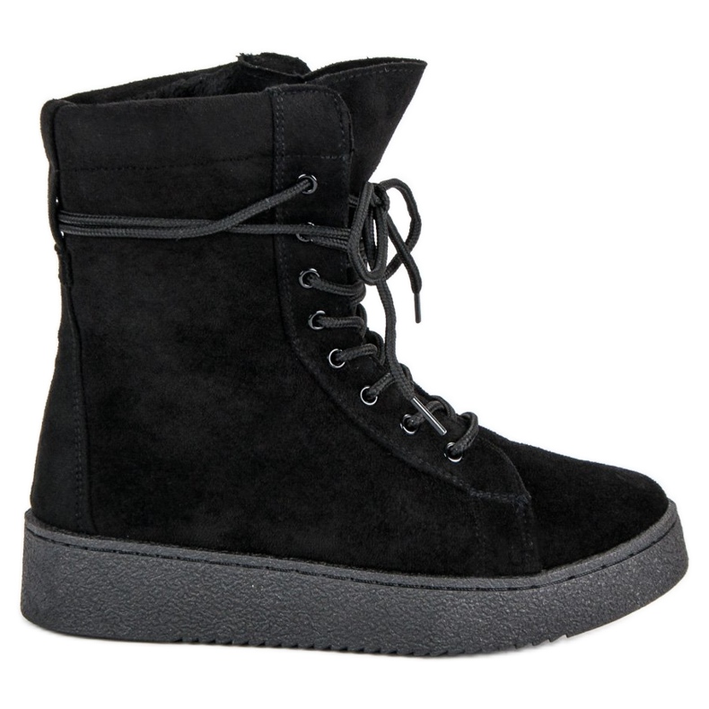 Bello Star Bottes de neige en daim le noir