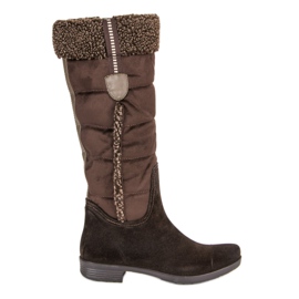 Bottes marron femme brun