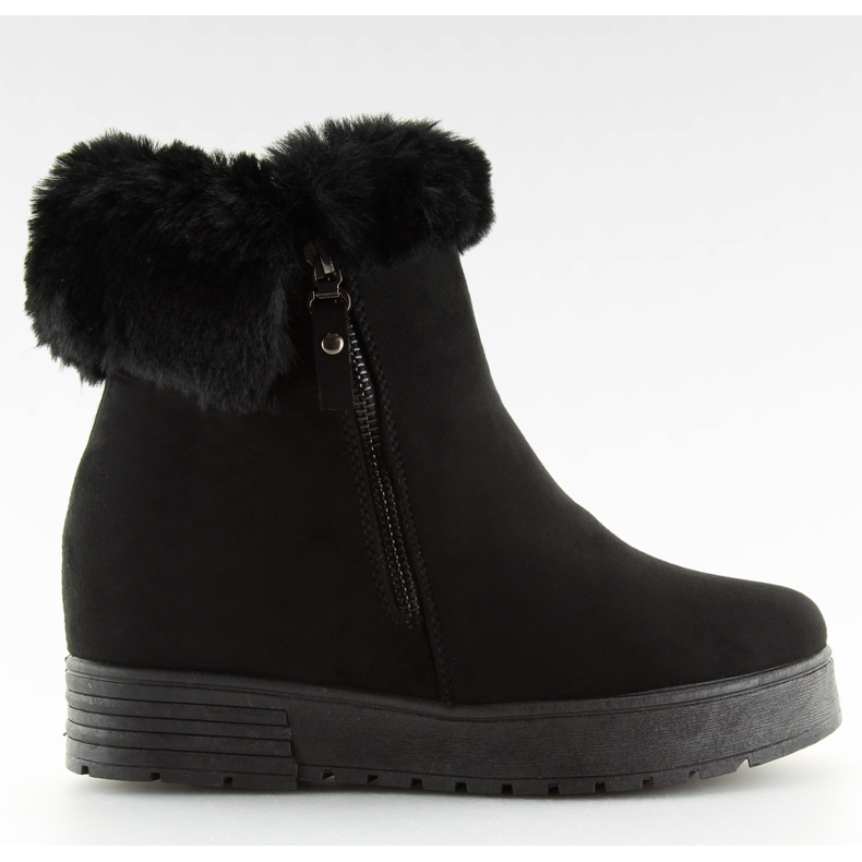 Bottines noires A-173 Noir le noir