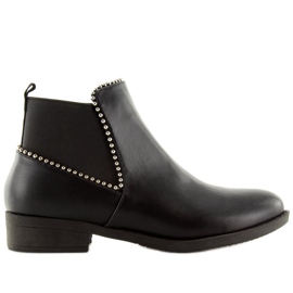 Bottines Chelsea noires pour femmes Q-28 Noir le noir