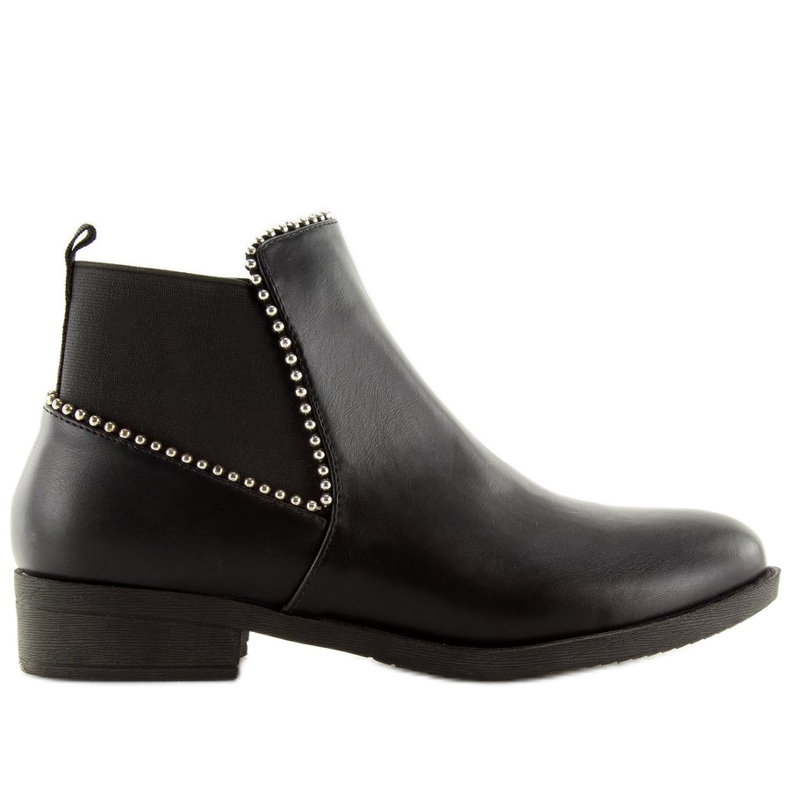 Bottines Chelsea noires pour femmes Q-28 Noir le noir