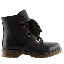 Bottines noires à lacets PF276 Noir