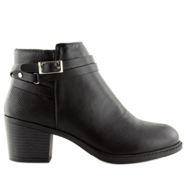 Bottines noires à talons 3757 Noir le noir