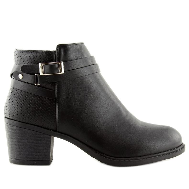 Bottines noires à talons 3757 Noir le noir