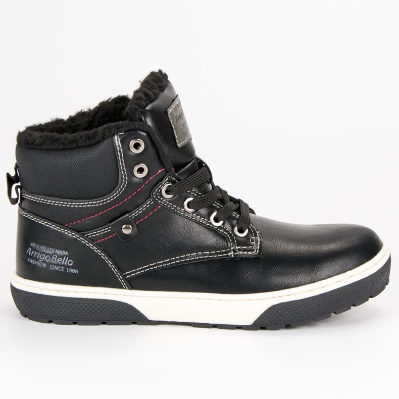 Arrigo Bello Baskets jeunesse au dessus de la cheville le noir