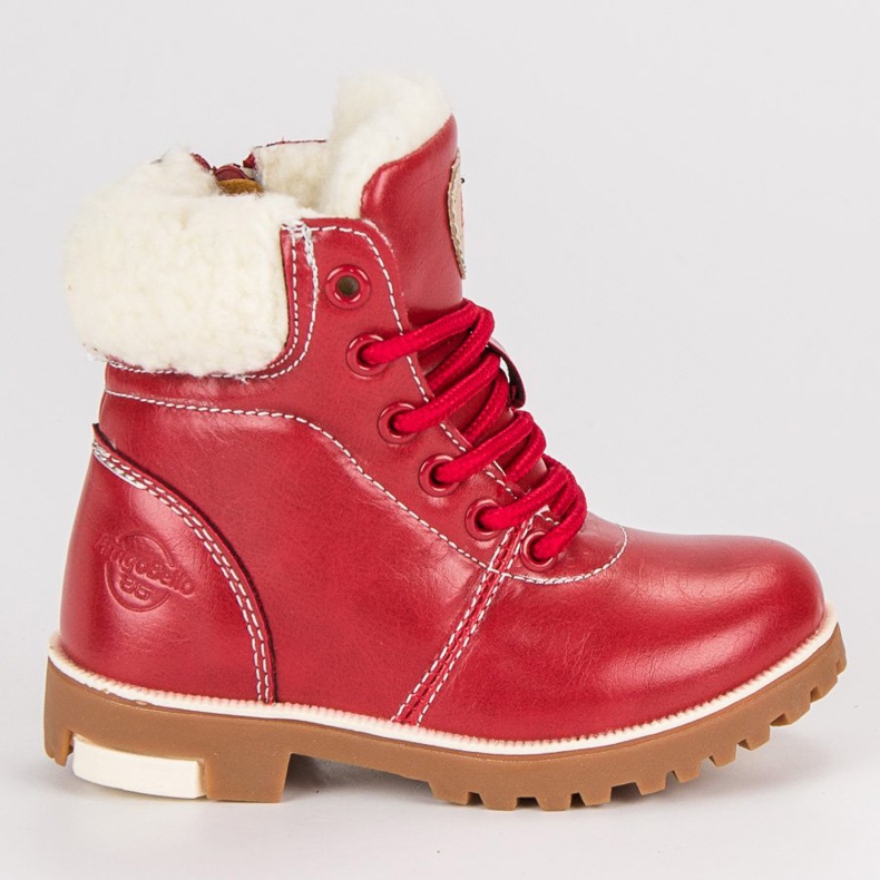 Arrigo Bello Trappeurs rouges sur la fermeture éclair Arrigo Bello Trappeurs rouges sur la fermeture éclair