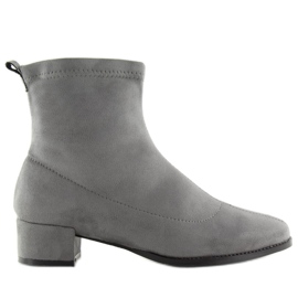 Gris Bottines à talons F184 Gris
