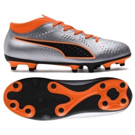 Chaussures de foot Puma One 4 Syn Fg Jr 104782 01 multicolore gris