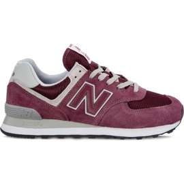 New Balance Wl574er Bourgogne Avec Blanc multicolore rouge