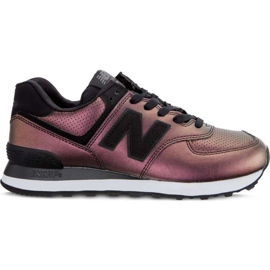 New Balance Wl574ksb Sheen Pack Noir violet rose