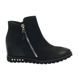 Bottines compensées noires Edeo 3137 le noir