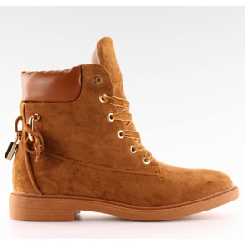 Timbelles avec cadenas camel J-8686 camel brun