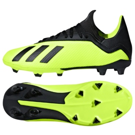 Chaussures de foot Adidas X 18.3 Fg Jr DB2418 multicolore vert