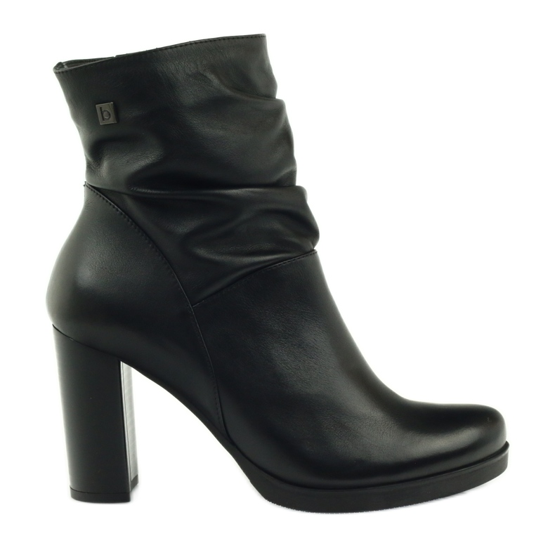 Boots sur poteau froissé Arka 7311 noir le noir Boots sur poteau froissé Arka 7311 noir le noir