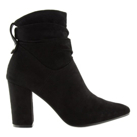 Boots noires à talons larges NC781 Noir