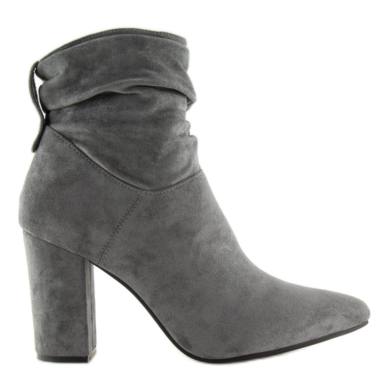Gris Boots à talons larges grises NC781 Gris Gris Boots à talons larges grises NC781 Gris