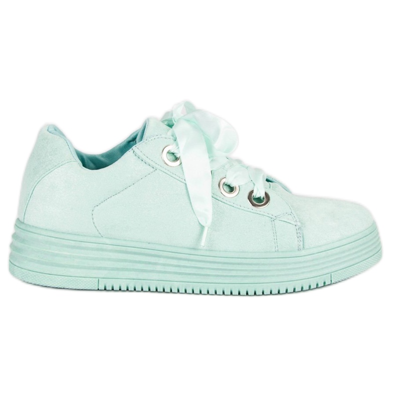 Baskets en daim menthe vert