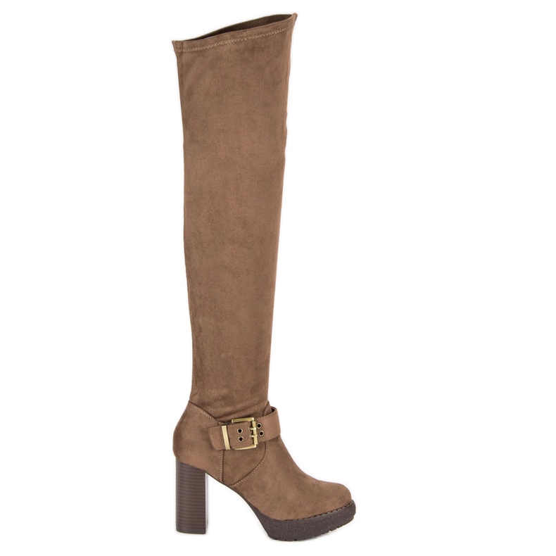 Super Me Bottes de mousquetaire sur le poteau brun Super Me Bottes de mousquetaire sur le poteau brun