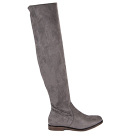 Super Me Cuissardes en daim gris