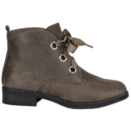 Seastar Bottines en daim à nouer brun