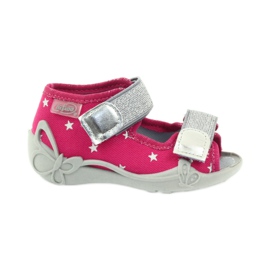 Befado chaussures pour enfants sandales pantoufles 242p085 gris rose