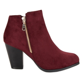 Groto Gogo Bottines en daim sur le poteau rouge
