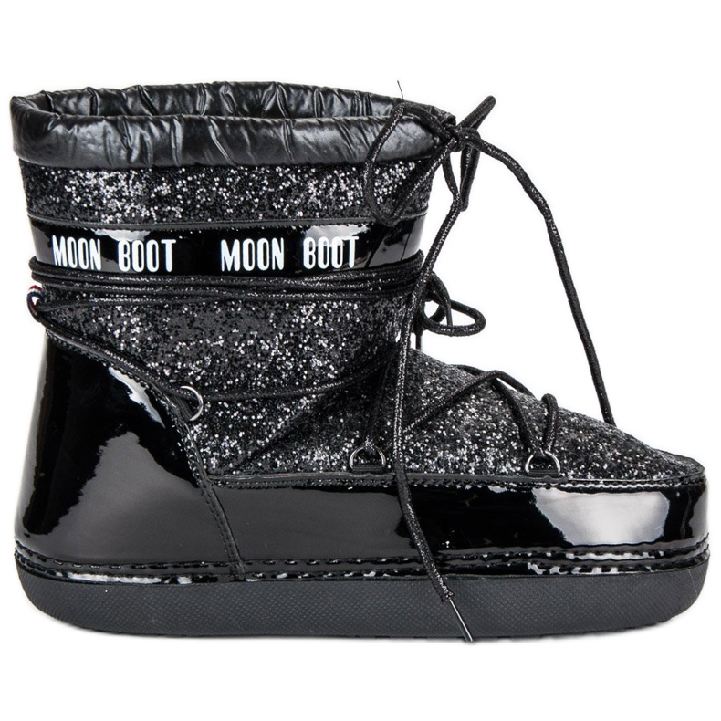 Bottes de neige noires à la mode le noir