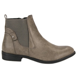 Groto Gogo Bottines confortables Bottines Jodhpur gris
