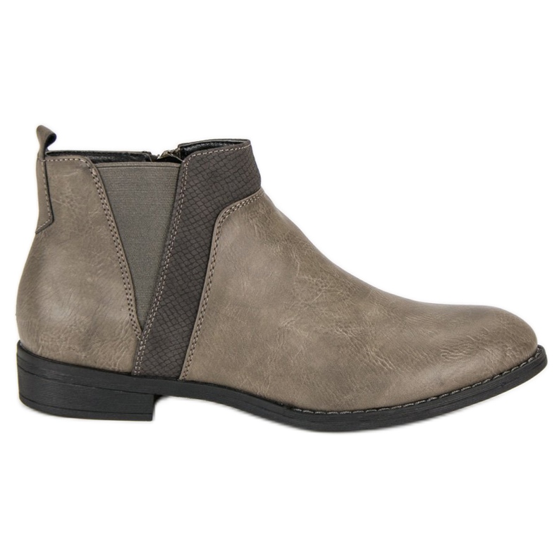 Groto Gogo Bottines basses avec fermeture éclair gris